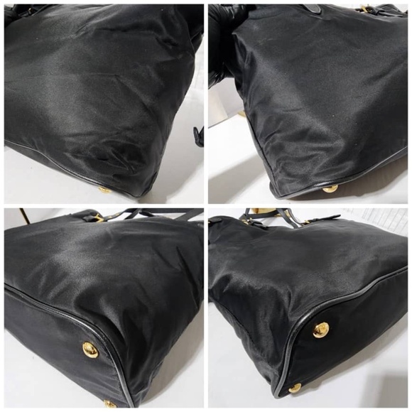 Authentic PRADA Tessuto Nylon Saffiano Tote Black - Picture 12 of 14